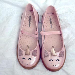 Tucker + Tate pink unicorn slip on shoes size 1